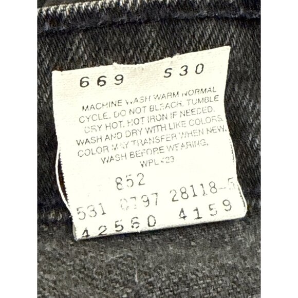 Levi's  Men's 560 Jeans Orange Tab Black Loose Fit Tapered Leg 90s USA 32 x 29 - Picture 10 of 10